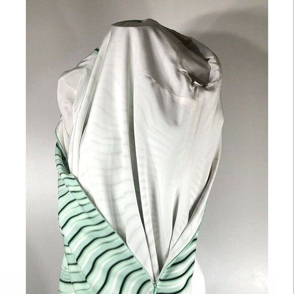 Mary Katrantzou Lurex Embellished Print Dress, Green / Pink, Size 2 US / 6 UK - Picture 8 of 9